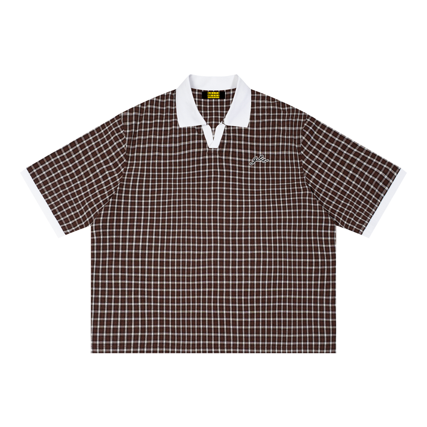 Unisex Boxy Plaid Polo