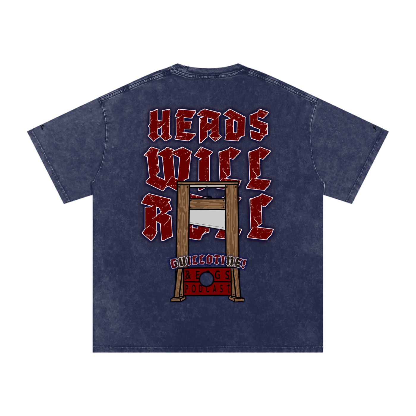 Guillotine & Eggs - Snow Washed Oversized Tee