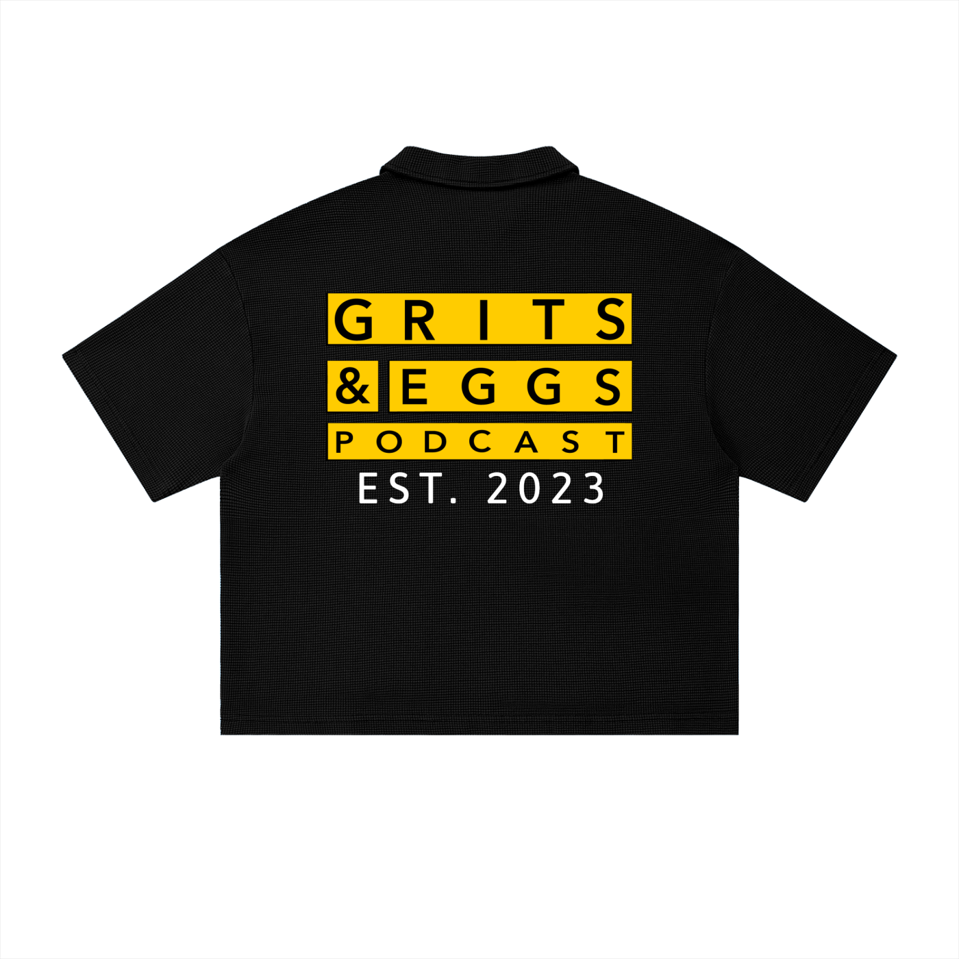 Signature Logo - Waffle Knit Boxy Polo