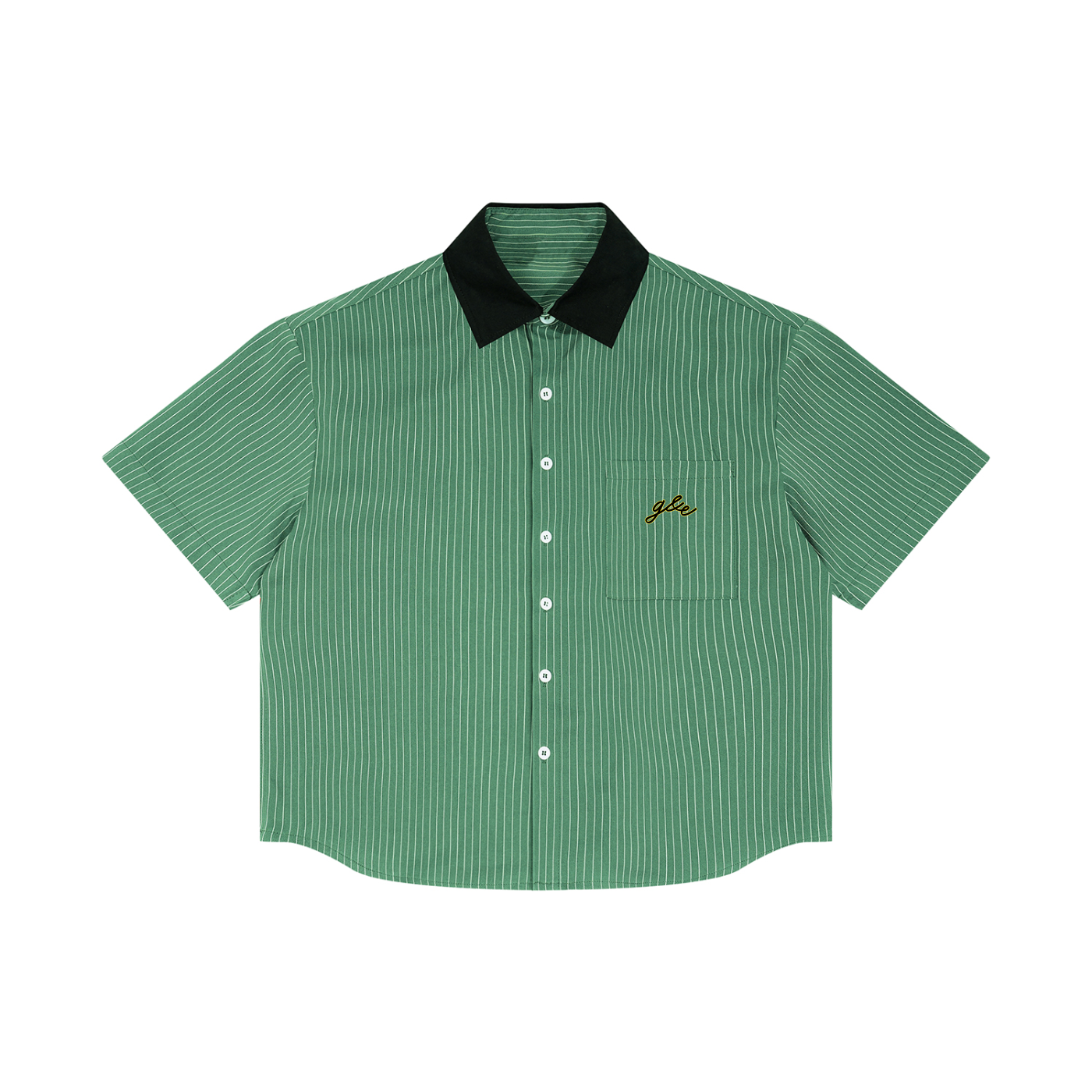 Signature Logo Pin-Stripe Boxy Polo