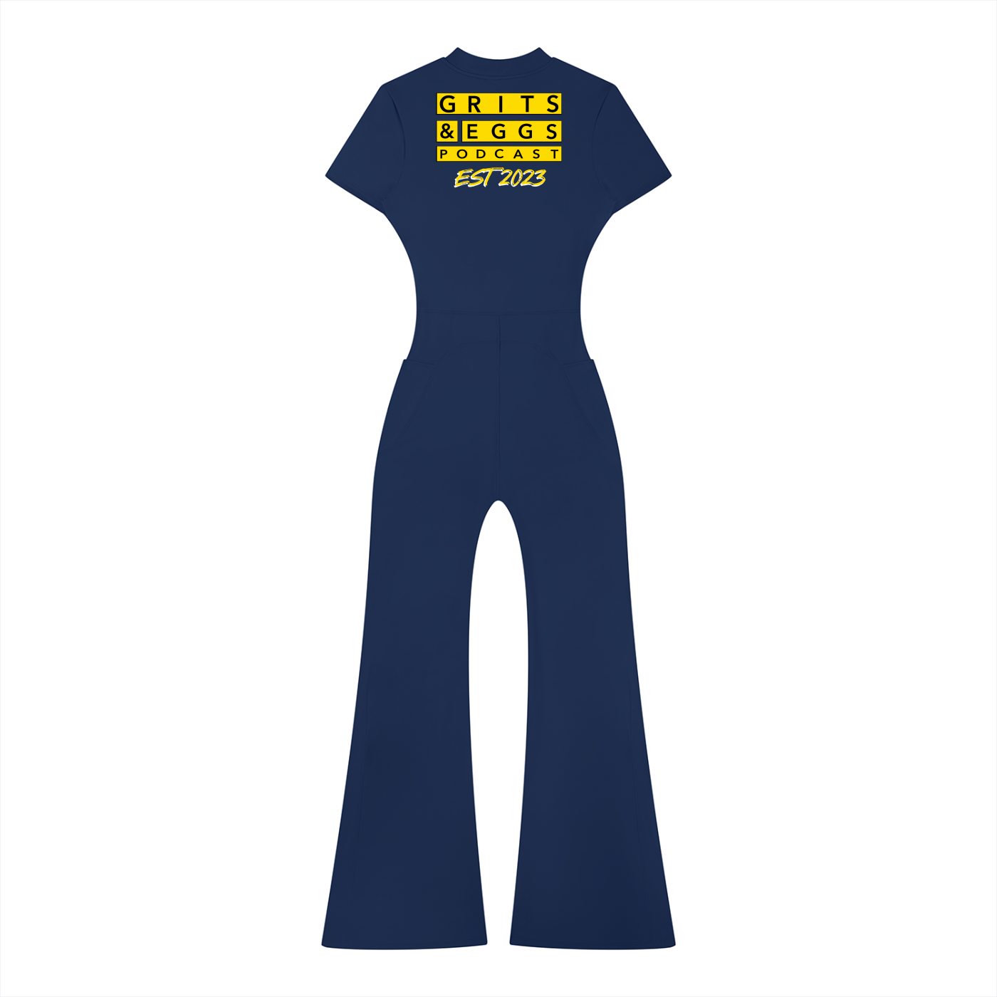 BodyCon Flared Quarter-Zip Jumpsuit