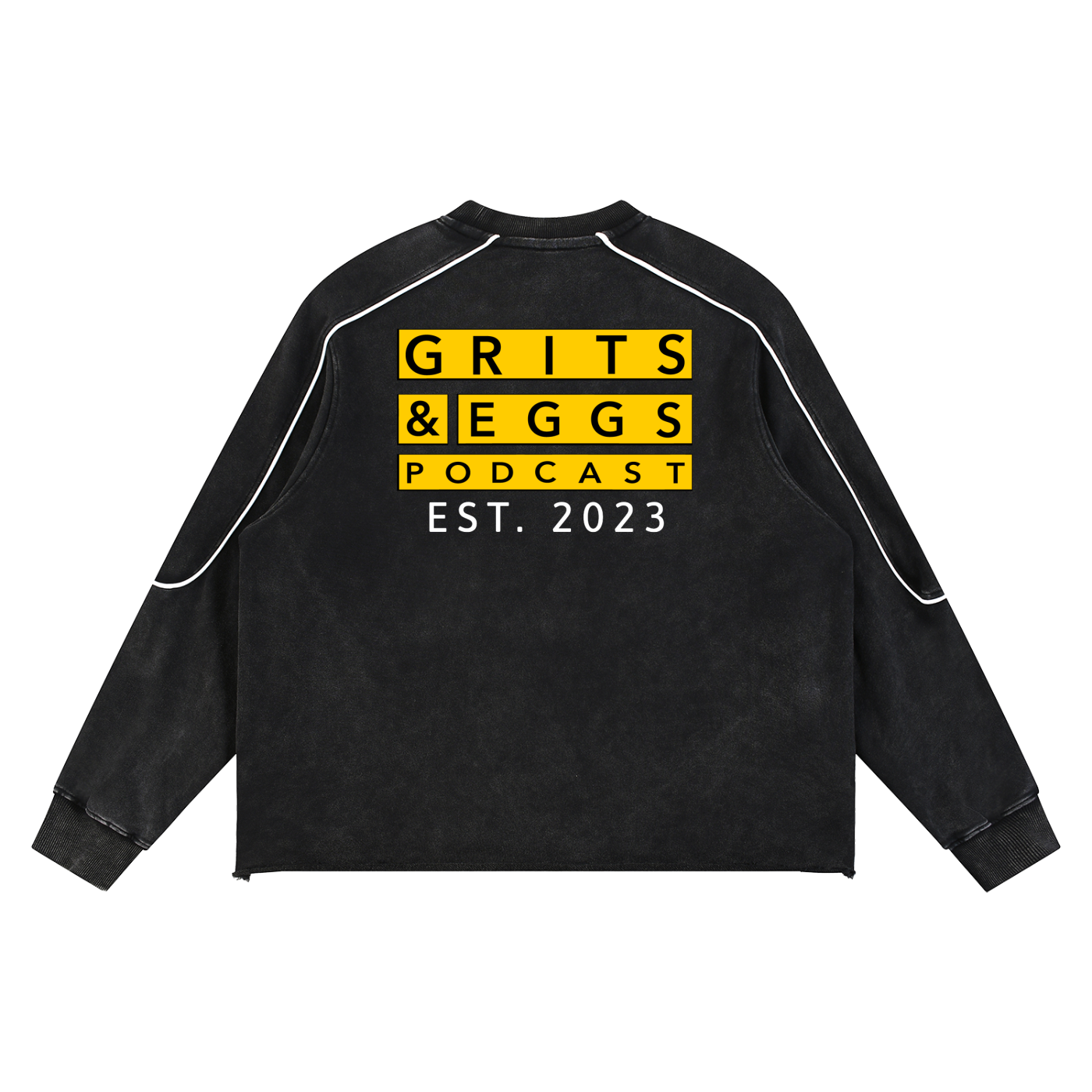 G&E - Mineral Washed Raw Hem Crewneck