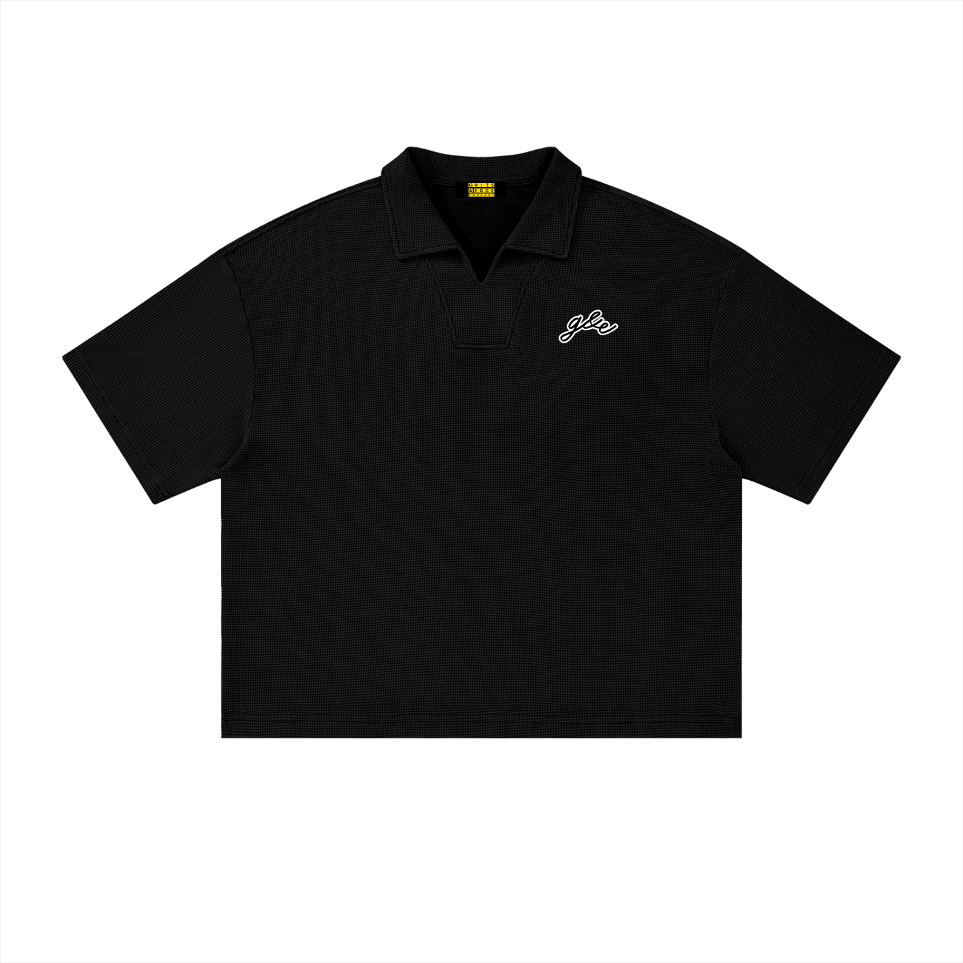 Signature Logo - Waffle Knit Boxy Polo