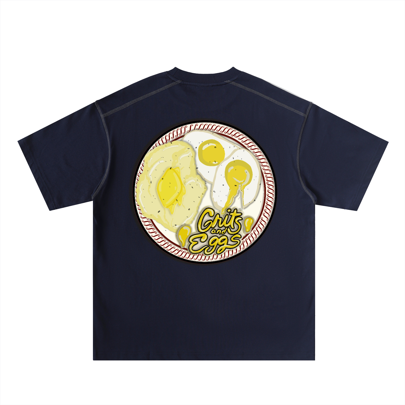 Signature Logo - Oversized Contrast-Stitched Cotton Tee