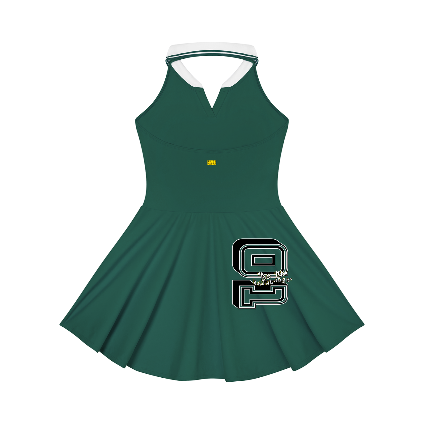 green tennis dress with white trim Green Athletic Dresses