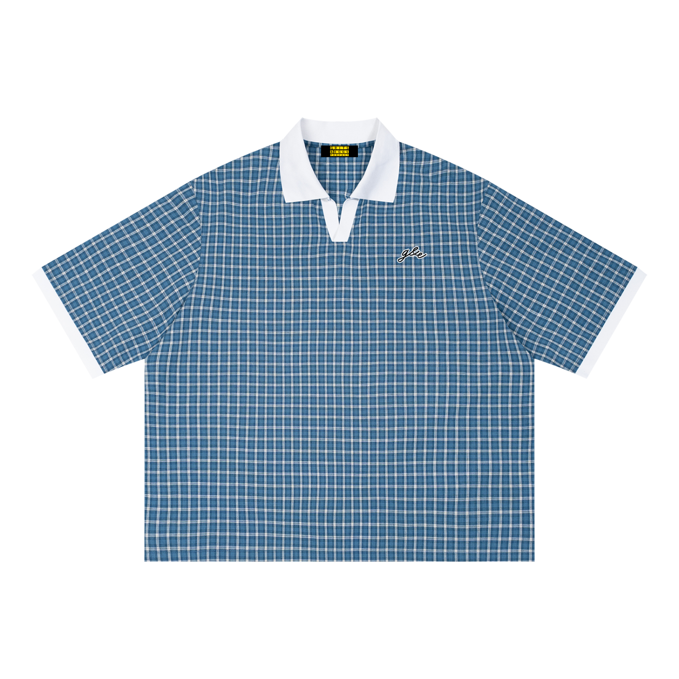 Unisex Boxy Plaid Polo