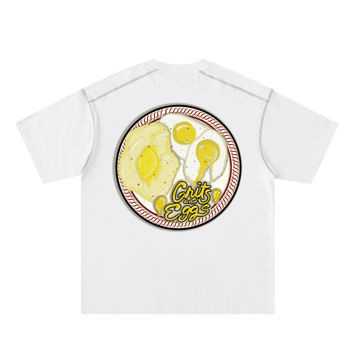 Signature Logo - Oversized Contrast-Stitched Cotton Tee