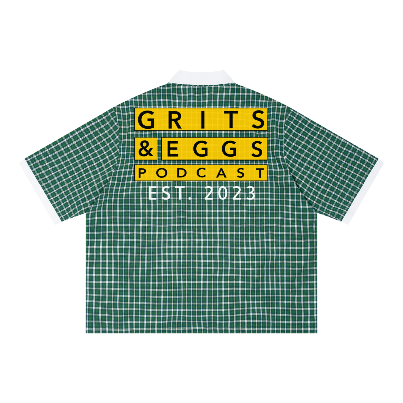 Unisex Boxy Plaid Polo