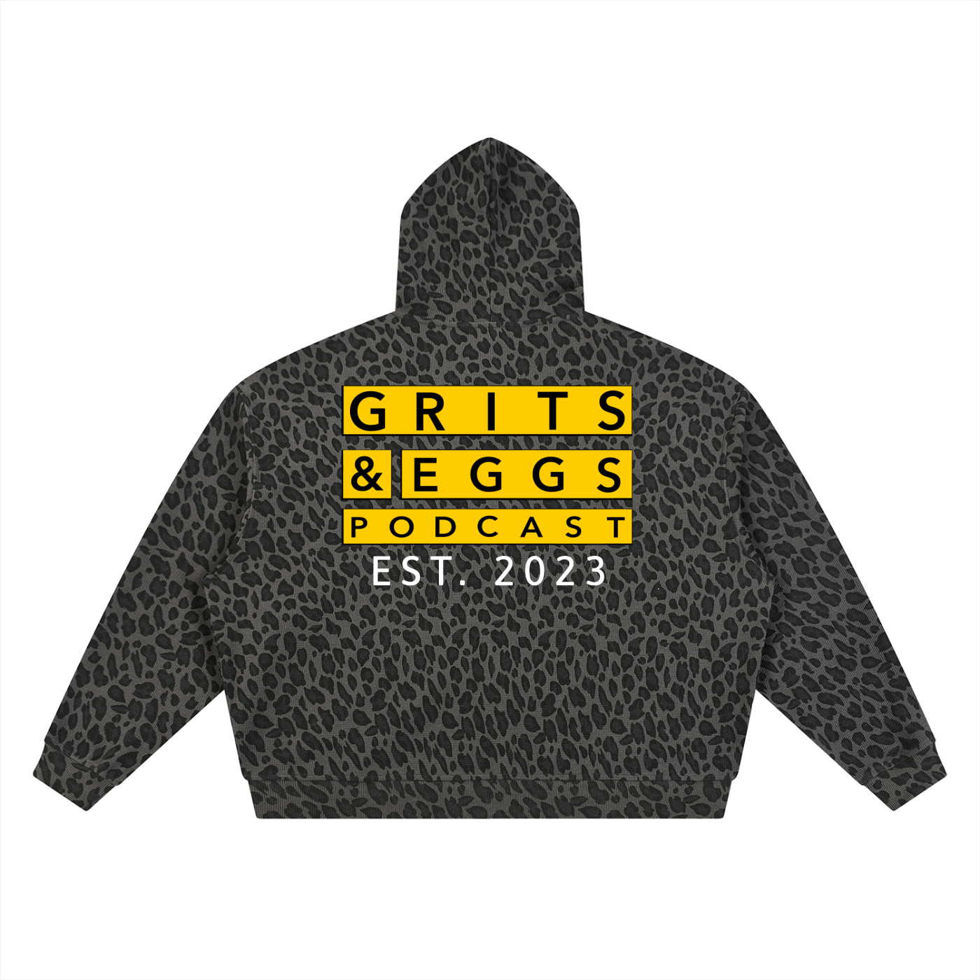 Signature Logo - Leopard Waffle Zip Up Hoodie