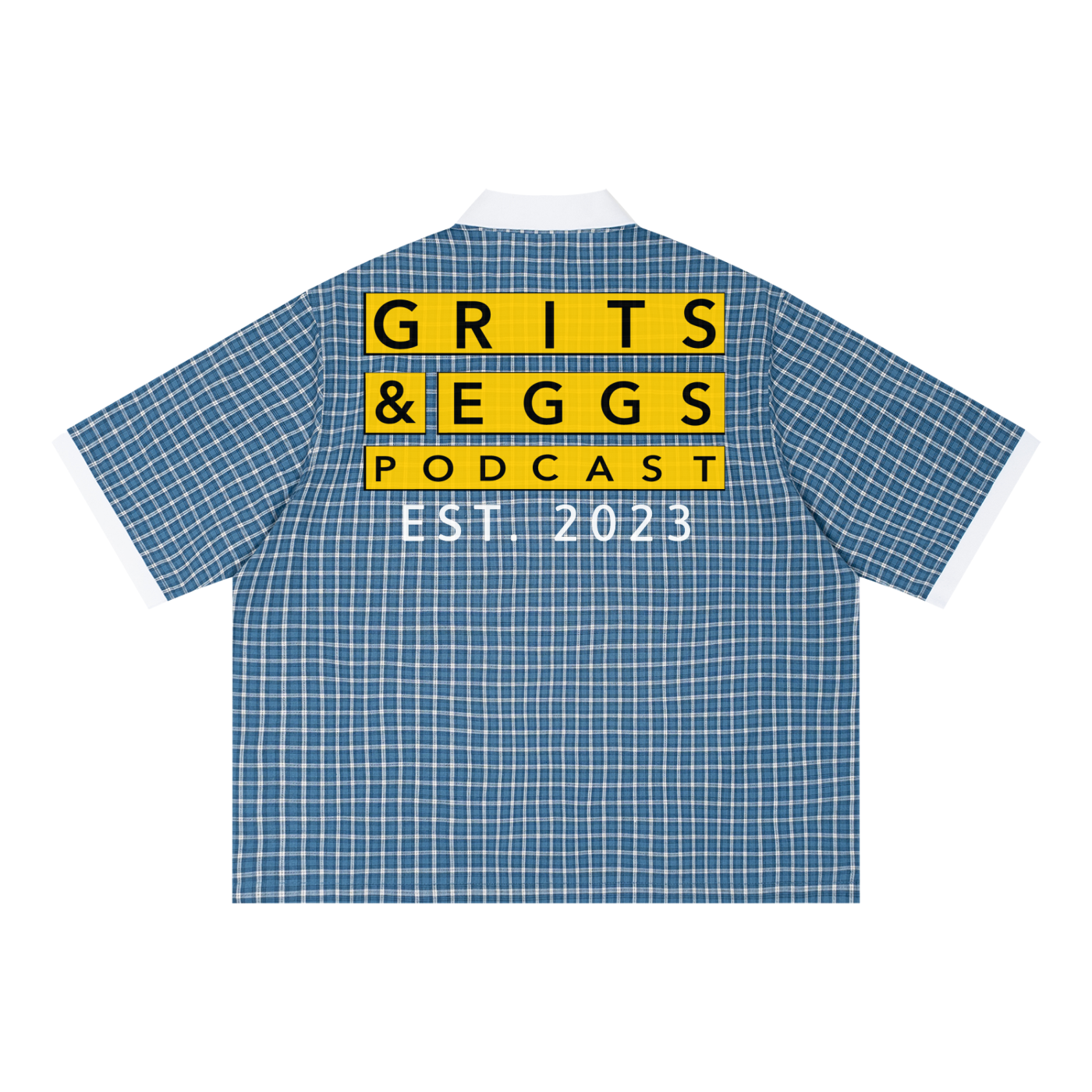 Unisex Boxy Plaid Polo