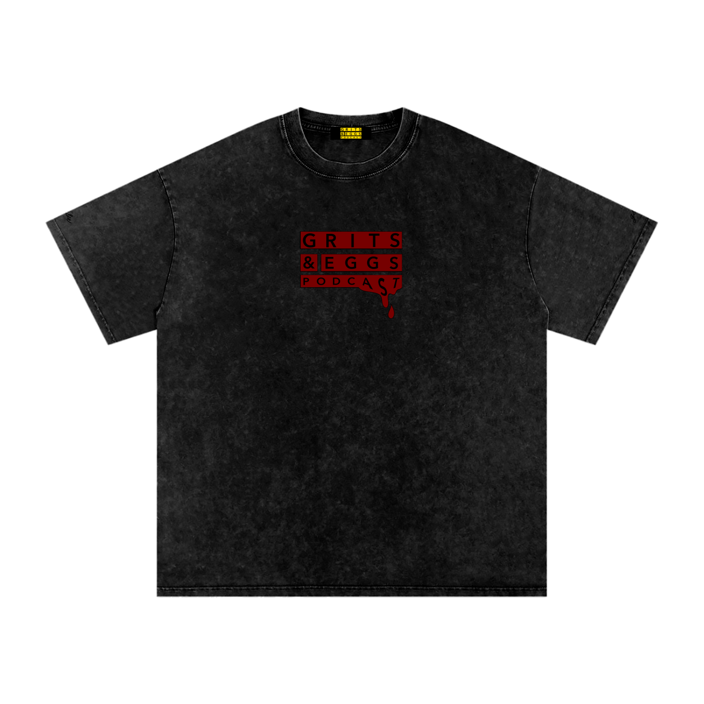 Guillotine & Eggs - Snow Washed Oversized Tee