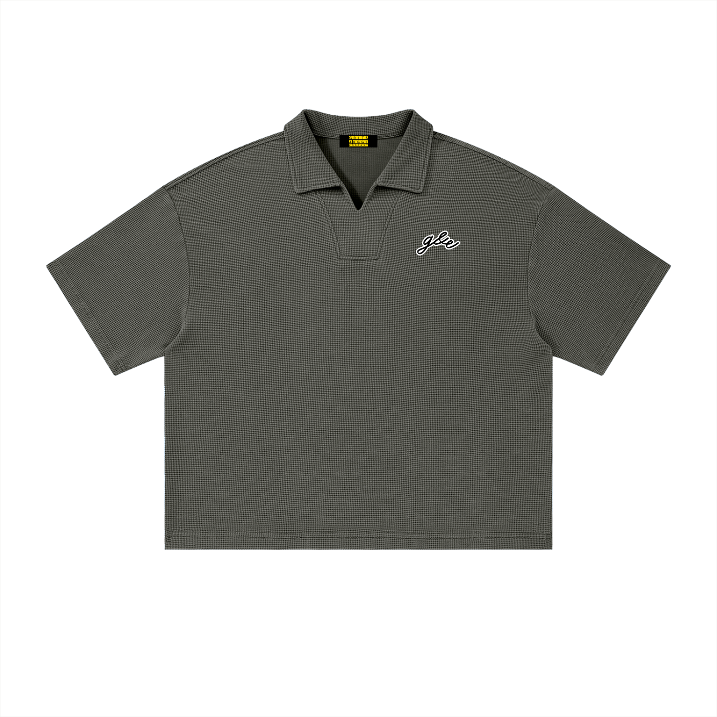 Signature Logo - Waffle Knit Boxy Polo