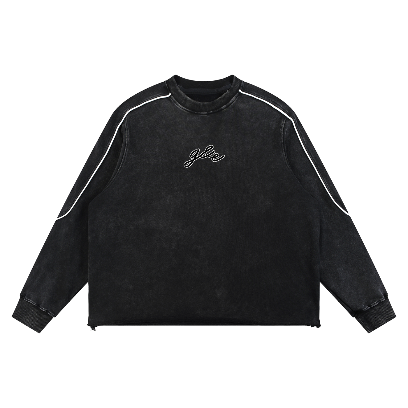 G&E - Mineral Washed Raw Hem Crewneck