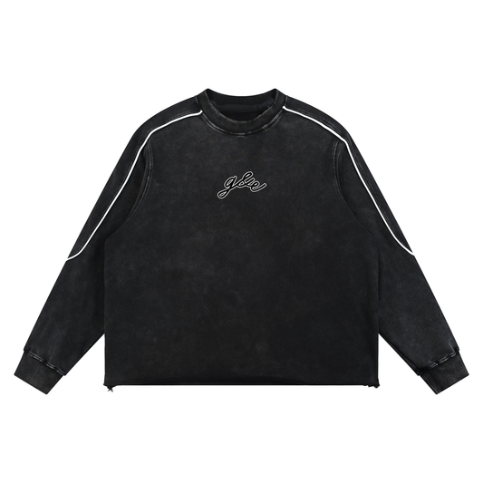 G&E - Mineral Washed Raw Hem Crewneck