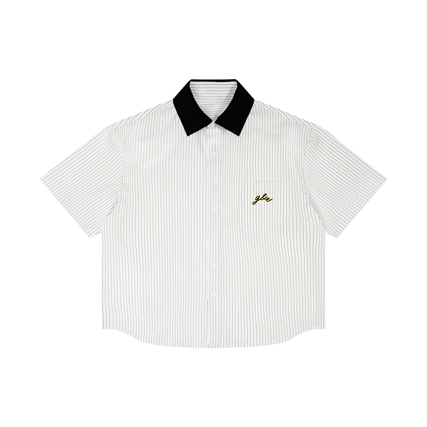 Signature Logo Pin-Stripe Boxy Polo
