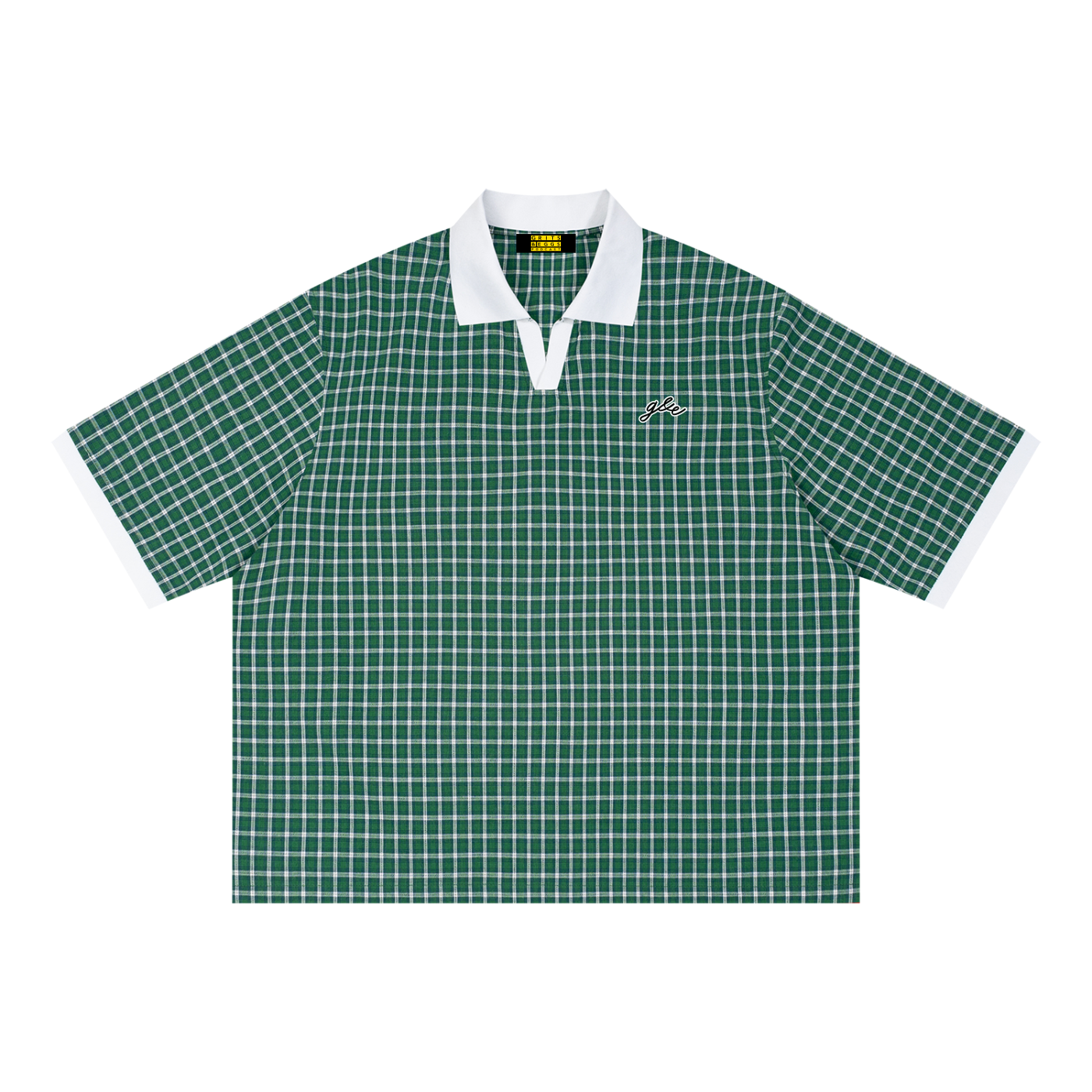 Unisex Boxy Plaid Polo
