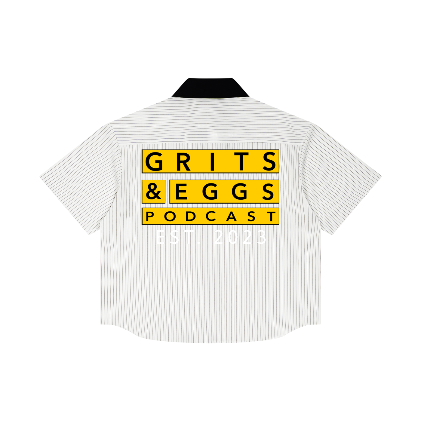 Signature Logo Pin-Stripe Boxy Polo