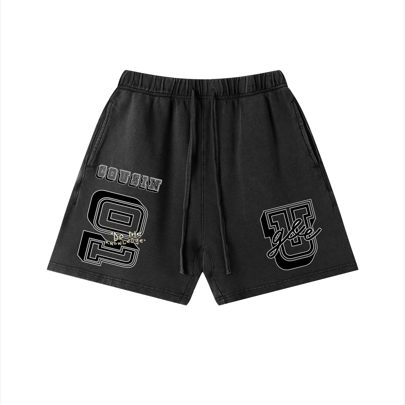G&E U -Snow Faded Cotton Shorts