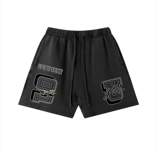 G&E U -Snow Faded Cotton Shorts
