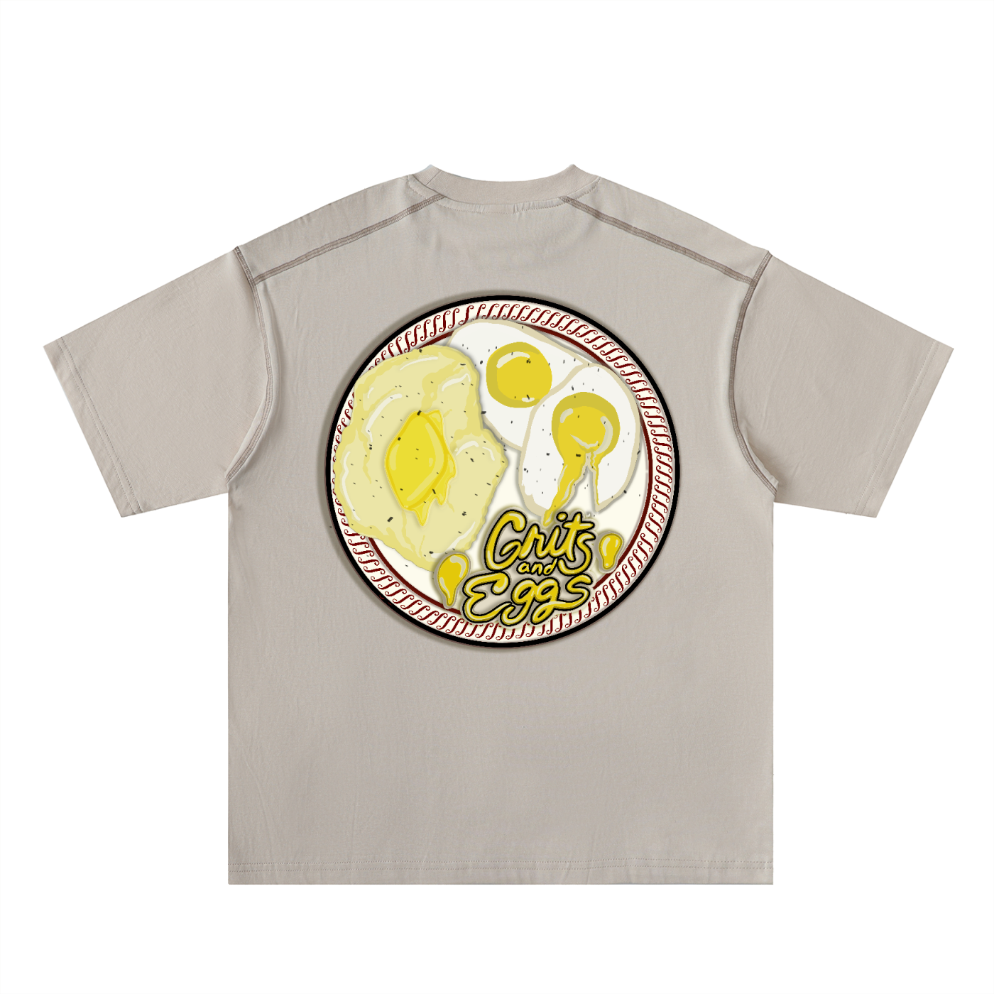 Signature Logo - Oversized Contrast-Stitched Cotton Tee