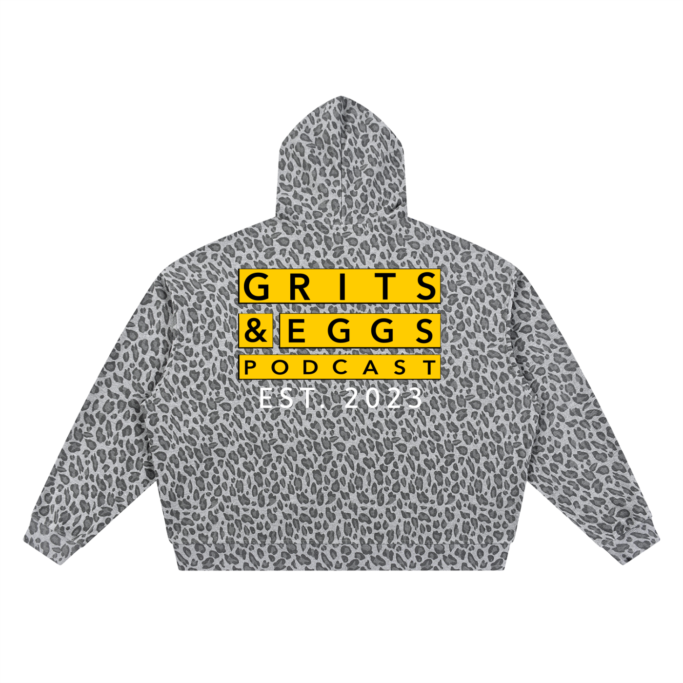 Signature Logo - Leopard Waffle Zip Up Hoodie